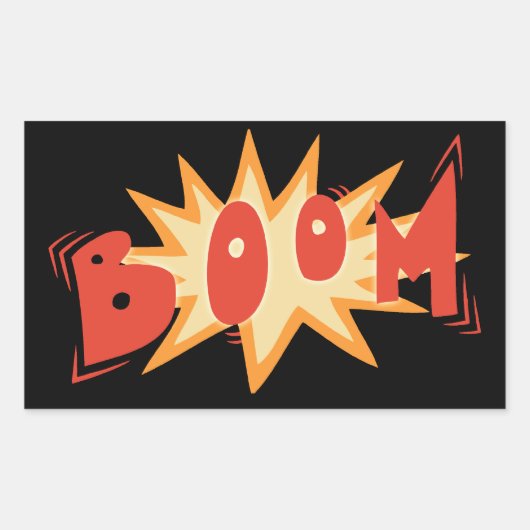 B O O M 長方形シール (正面)