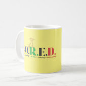 B.O.R.E.D.頭字語スタイル コーヒーマグカップ (正面左)