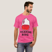 B.O.R.G.の飲酒デザインの破れ Tシャツ (正面フル)