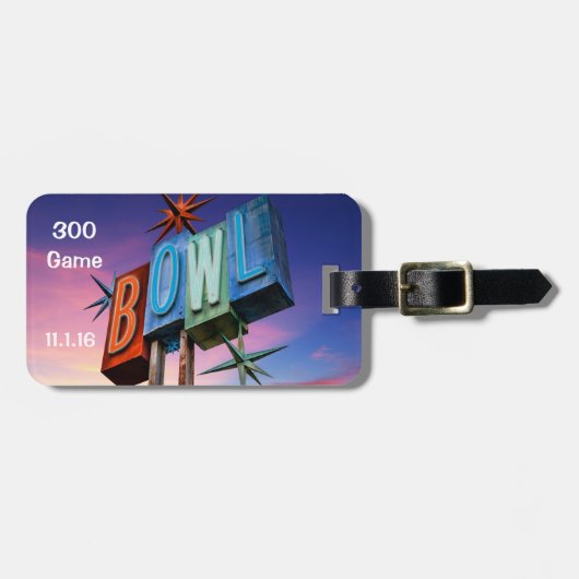 B O W Lレトロ標識 ラゲッジタグ (正面横)