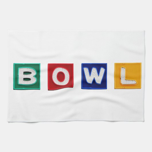 B O W L文字 キッチンタオル (横)