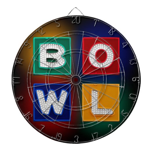 B O W L ネオン ダーツボード (正面)