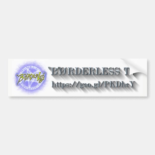 "B"ØRDERLESS TV LOGO バンパーステッカー ver2.1 (正面)
