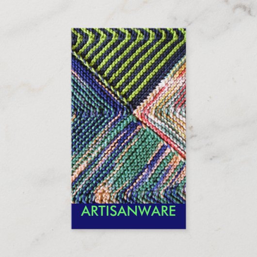b/pc Artisanwareのニットのビジネスまたはプロフィールカード 名刺 (正面)