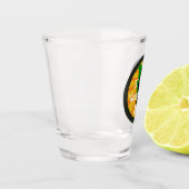 B.S.地質学卒業ロゴ（女性卒業者） ショットグラス (左)