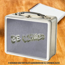 B Schooled Gray-Wht (石板) メタルランチボックス