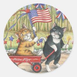 B & T #19愛国的なステッカー ラウンドシール