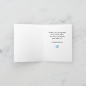 B & T #54A男の赤ちゃんウェルカムノート カード (内部)