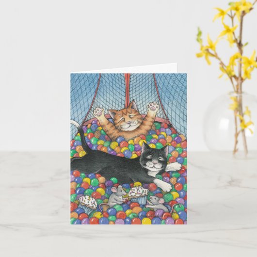 B & T #8誕生日 カード (黄色い花)