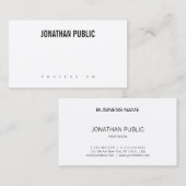 B&Wお洒落デザインモダンプロフェッショナルプエレガントラン 名刺 (正面/裏面)