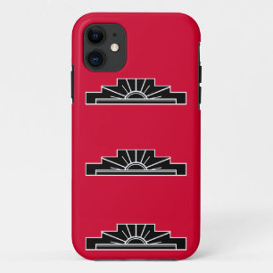 B&WとRed Case-Mate iPhone Casのアールデコモチーフ 11 ケース