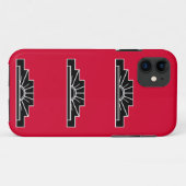 B&WとRed Case-Mate iPhone Casのアールデコモチーフ iPhoneケース (裏面(横))