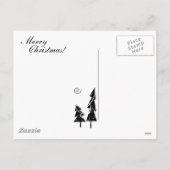 b&wのクリスマスツリー シーズンポストカード (裏面)