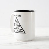 B&Wのネイビーフォトスクールロゴ ツートーンマグカップ (正面左)