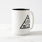 B&Wのネイビーフォトスクールロゴ ツートーンマグカップ (正面右)