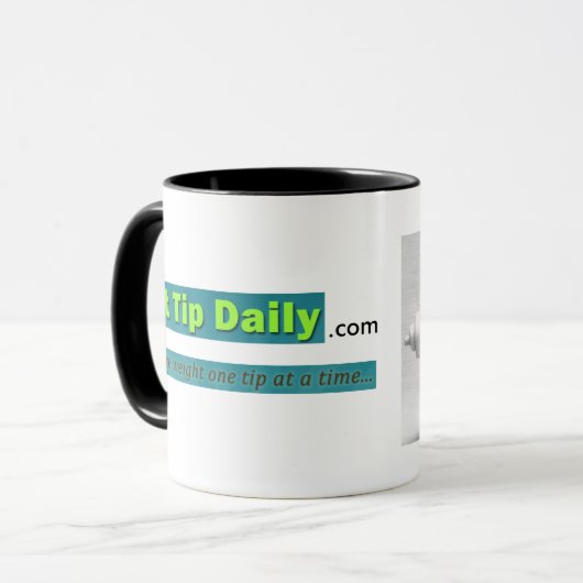 B&Wのマグのハムスターの重量挙げ選手 マグカップ (正面左)