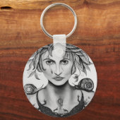 B/Wのマザー自然 キーホルダー (正面)