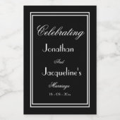 B & Wのミニワパーソナライズされたイ結婚ンボトルラベル ワインラベル (シングルラベル)