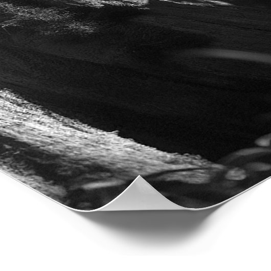 B&Wの写真でジャーナリングのみを行う ポスター (角)