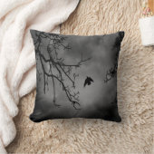 B&Wの写真鳥の飛んでいるな#1枕 クッション (ブランケット)