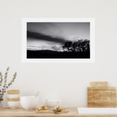 B&Wの夕暮れの端で ポスター (キッチン)