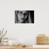 B&Wの女神スミルキングポスター ポスター (キッチン)