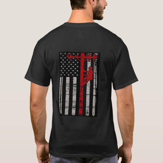 B&Wの架線工夫のTシャツ Tシャツ (裏面)