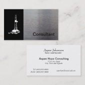 B/Wの油井のポンピングユニットの名刺 名刺 (正面/裏面)