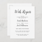 B&Wの発表を後悔し結婚て延期 インビテーションポストカード (正面/裏面)