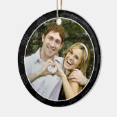 B&Wの結婚式の記念品の写真のオーナメント セラミックオーナメント (左)