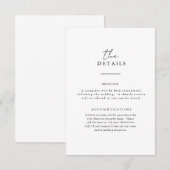 B&Wの結婚詳細カード エンクロージャーカード (正面/裏面)