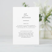 B&Wの結婚詳細カード エンクロージャーカード (スタンド正面)