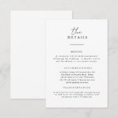 B&Wの結婚詳細カード エンクロージャーカード (正面/裏面)