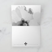 B/Wの花及び（紋章の）フラ・ダ・リの挨拶状 カード (内部)