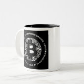 B&WのBitcoinの詳細 ツートーンマグカップ (正面左)
