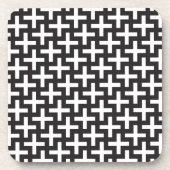 b&wはと印「と」作られて模造します コースター (正面)