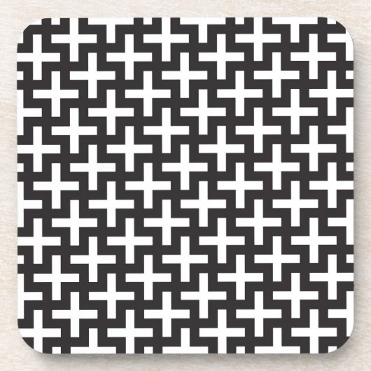 b&wはと印「と」作られて模造します コースター (正面)