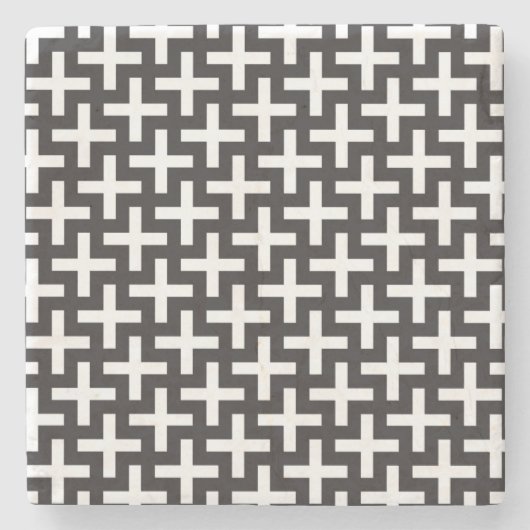 b&wはと印「と」作られて模造します ストーンコースター (正面)