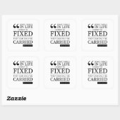 B&Wは固定ステッカーではない スクエアシール (シート)