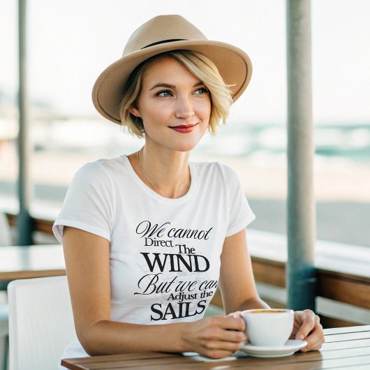 B&Wやる気を起こさせるヴィンテージグラフィック引用文 Tシャツ