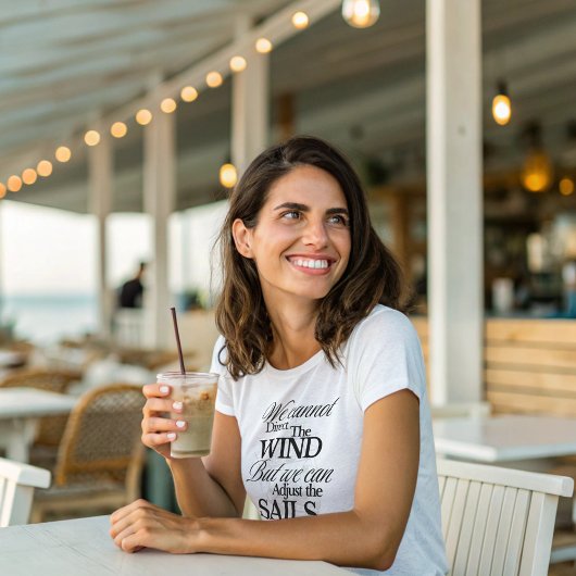 B&Wやる気を起こさせるヴィンテージグラフィック引用文 Tシャツ