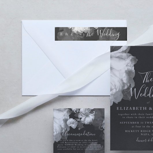 B&Wアンティークヴィンテージウェディングラップラのまわりにベル ラップアラウンドラベル