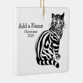 B&Wイラストレーション&文字2 ・ルイ・ワイン・オーナメント セラミックオーナメント (右)