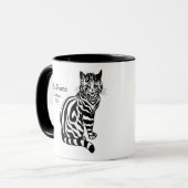 B&Wイラストレーション&文字2 ・ Louis Wain ・ Mug マグカップ (正面左)