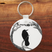 B&Wウィンターレイヴンエドガーアランポーネバーモア キーホルダー (正面)