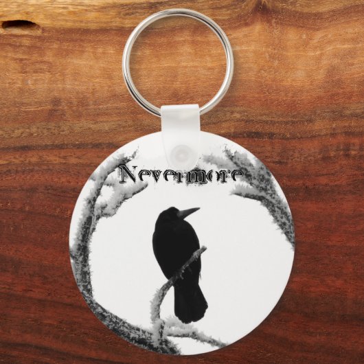 B&Wウィンターレイヴンエドガーアランポーネバーモア キーホルダー (正面)