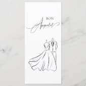 B&Wエレガント Tux & Dressのグルメメ結婚ニュー メニュー (裏面)