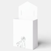 B&Wエレガント Tux & Dress Thank You 結婚's フェイバーボックス (オープン)