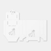 B&Wエレガント Tux & Dress Thank You 結婚's フェイバーボックス (折り畳みなし)