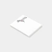 B + Wカラー化ハミングバード ポストイット (アングル)